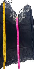 SKIMS Silk Lace Mini Slip Dress Black Onyx LG-SLI-11176W Womens Size XS NWT $198