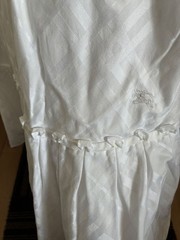 BURBERRY BLUE LABEL Short-Sleeved Dress, White, Size 38