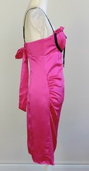 size 8 NWT Vintage BETSEY JOHNSON Pink SILK Pin-Up Retro-Style Dress Y2K USA