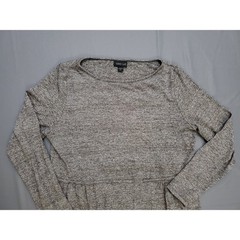 J Jill Dress Womens PM Long Sleeve Whearever Knee Length Knit Pull On Gray