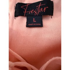 Fiestar Seer Pink Tulle Lace Up Bodice Bodycon Back Zipper Mini Dress Size Large
