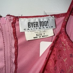 Buyer Too Vintage Dress Size 7 Pink Ditsy Floral Spaghetti Strap Fairycore Sun