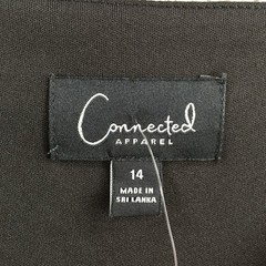 Connected Apparel Flutter Sleeve Sheath Dress Womens 14 Black Short Sleeve NEW