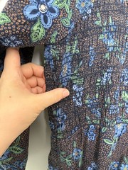 Summersalt Countryside Poplin Smocked Midi Dress Rustic Floral In Midnight