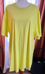 NWT Opening Ceremony Elastic Back Tee Dress size L yellow logo cotton MSRP $195