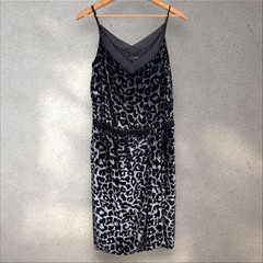 Marc Jacobs Fall 2006 Leopard Silver Gray Runway Dress Velvet Beaded Lace Sz 8