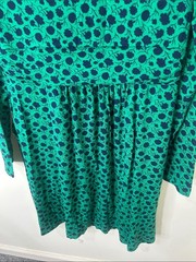 BODEN Layla Jersey Long Sleeve Dress Sapling Leafy Bud Green Floral Size 8P