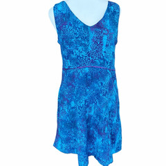 Eagle Ray Traders Original Designs v neck rayon sleeveless dress size Small.