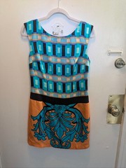 Tracy Reese NWT Mini Dress S Maximalist Y2K Archive Teal Orange Resort 2013 Silk