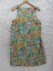 New Directions Watercolor Shift Dress 16 Coastal Feminine Romantic Lightweight
