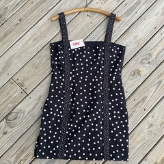SOLID & STRIPED Polka Dot Broadcloth Mini Dress Size L