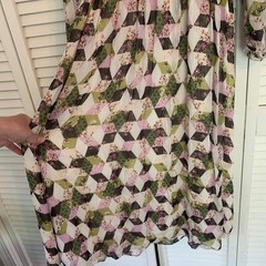 J.Crew Lurex Chiffon Patchwork Midi Dress Metallic Floral Sz 4 Cottagecore Boho