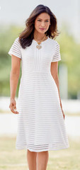 Size 8 Monroe & Main White Wedding Church Party White Out Dress