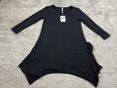 White Mark Dress Womens Medium Black 3/4 Sleeve Mini Rayon Blend NWT