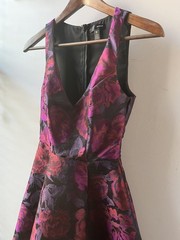 AQUA Multi Color Floral A Line Dress Small Size XS (orig. $98)
