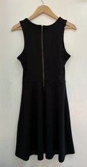 Old Navy Womens Solid Black Sheer Polyester Rayon Blend Sleeveless Ponte Dress S