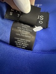 Enfocus Studio Sheath Dress Women Sz 4 Career Office Electric Blue Midi Stretch