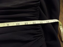 B2 Black STRAPLESS Gown Gathered Drape Waist Pleated Corset Top GALA Dress sz 8