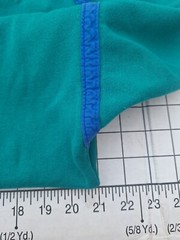 VTG Sweatshirt Dress M/L Crewneck Teal USA 90&rsquo;s 80s Slit Pocket Color Trim