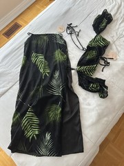 camila coelho esmeralda set XXS top and skirt
