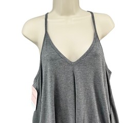 Hudson Gray Mini Dress Solid Grey Sleeveless Cotton Stretch Size M