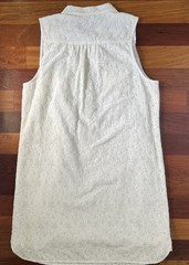 NWT Trina Turk White Eyelet Lace Star Pattern Shirt Dress Lined Sleeveless Sz 8