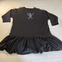 Monster & Moons Dress Avant Garde Art to Wear Stamp Paint Halloween READ