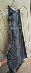 Max Studio Women&rsquo;s Sleeveless Maxi Dress Blue White Geometric Print Size Small
