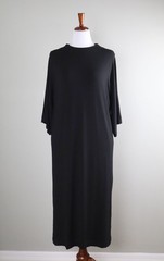 CHICO&rsquo;S NWT $119 Mock Neck Soft Midi Dress in Solid Black Size 3 US XL / 16 / 18