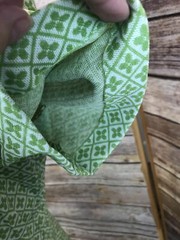 VTG Women&rsquo;s Half-Sleeve Knee-Length No Tags Collar Green Floral Pattern Dress