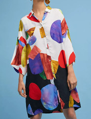 MARA HOFFMAN PHILLIS GEM OVERSIZED TUNIC DRESS, SZ S