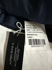 Alfred Sung Maxi Dress Gown Trumpet 14 Mermaid Sleeveless Slit Navy $261