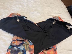 Ivy Blue Maggie Boutique Orange & Blue Cocktail Dress sz 6