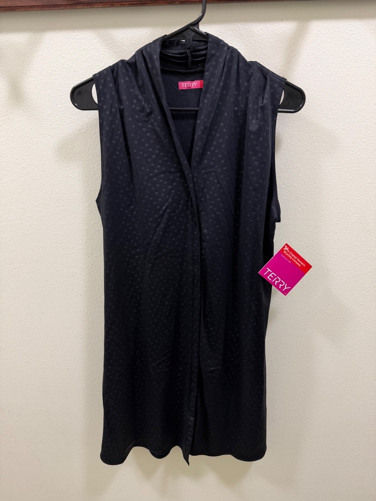 Women&rsquo;s L Terry Black Dots Transit Dress Bike Bicycle Cycling Sports 12-14