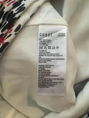 Coast Womens dress US Size 6 Short Pattern Ruched White Black Blue Pink