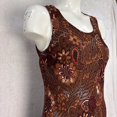 Vintage Y2K Elementz Maxi Dress M Chiffon Sheer Floral Paisley Overlay Ruffle
