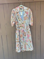 NWT I.N.C. Floral Print Belted Midi Dress Duster Lined Size XXL