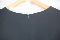 Jade Melody Tam Women&rsquo;s Sheath Short Dress Black White Stripe Sz M #207
