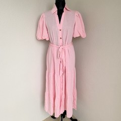 Cassee&rsquo;s Button Front Tiered Midi Dress, Women S Pink