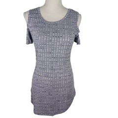 Blush Cold Shoulder Bodycon Dress Extra Small Gray *SEE MEASUREMENTS/SIZE CHART*