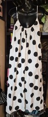 Tabitha Brown x Target Polka Dot Maxi Dress – Black and White XXS Pockets