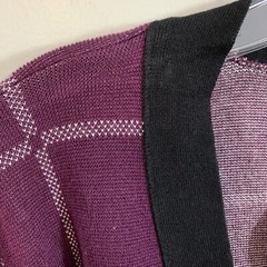 Heart N Crush Purple Plus Plaid Button Up Tie Cardigan Sweater Dress 1X NEW