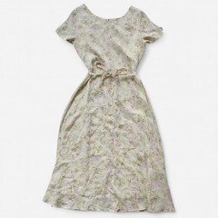 Miller Vintage 80s/90s Spring Gingham Floral Midi Dress