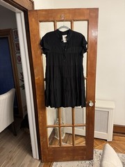 Muche et Muchette Black Tiered Mini Dress One Size Excellent Used Condition