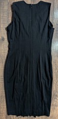 Calvin Klein Women&rsquo;s Classic V-Neck Black Ruffle Mini Dress Size 8 NWT Dry Clean