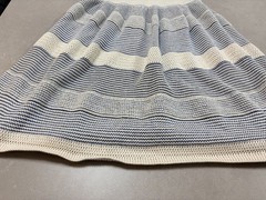 Comptoir des Cotonniers Blue White Knit Dress Women&rsquo;s Size S 100% Cotton Short