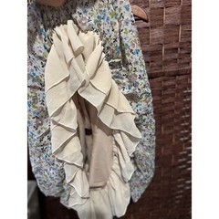 Sans Souci Anthropologie Dress M Sleeveless ruffle bubble hem microfloral