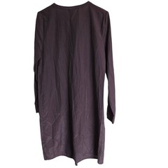 J Jill Silk Shirt Dress Size Medium Purple Pintuck Long Sleeve Shift Button Cuff