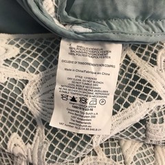 Tory Burch White Brooklyn Lace Over Seafoam Sheath Dress Floral Embroidered 10
