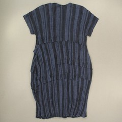 Dress To Kill Women&rsquo;s Layered Crinkle Dress One Size Fit Most Blue Striped USA